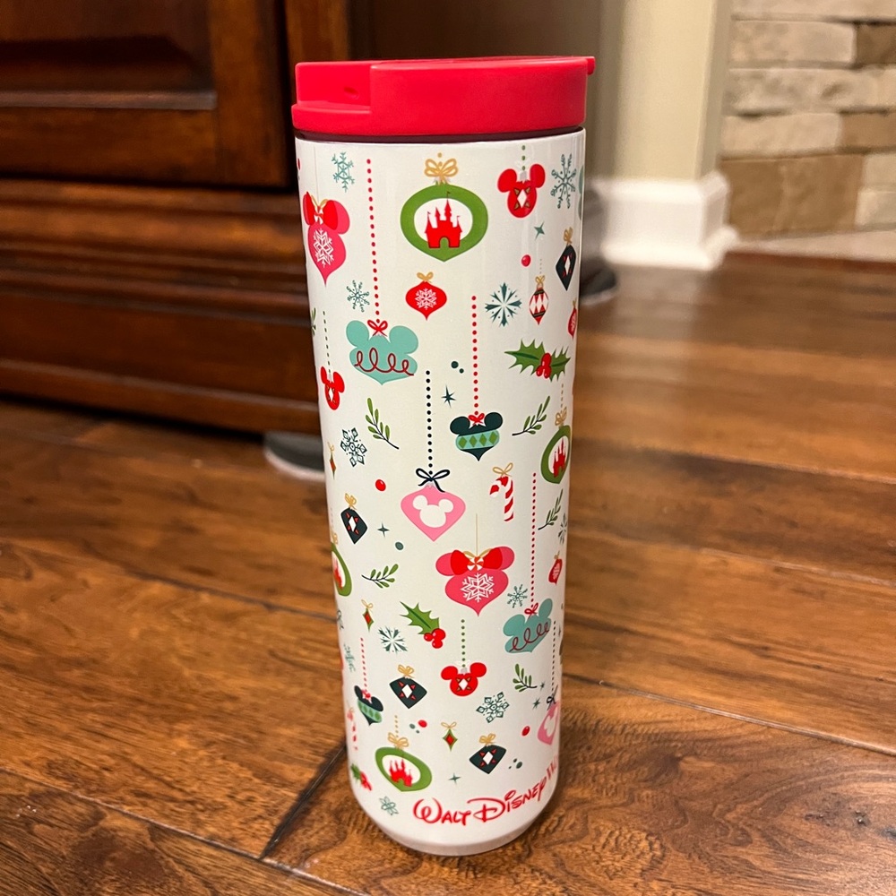 Starbucks Disney World Travel Tumbler - Red, Green, White